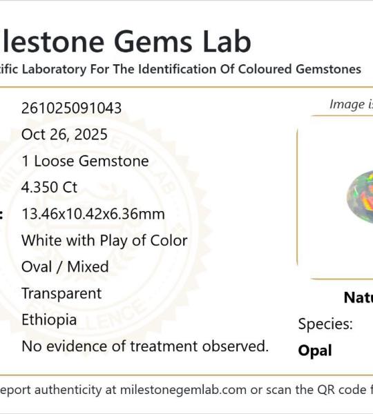 4.35 Ct Natural Ethiopian Opal