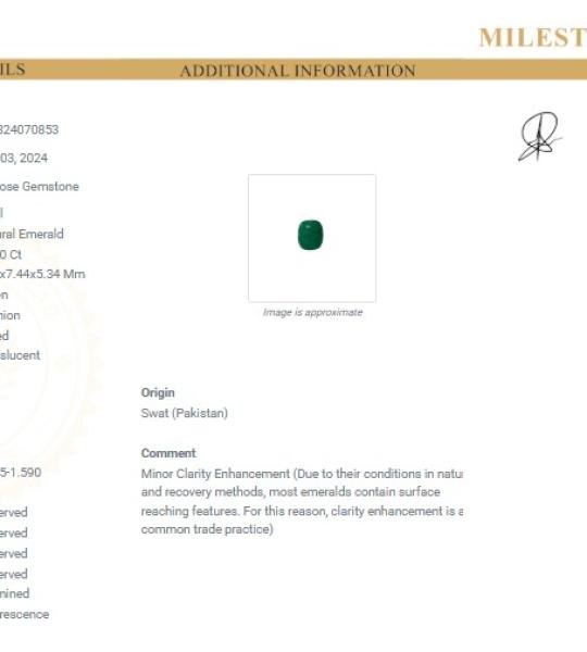 Natural Emerald 2.430 Ct