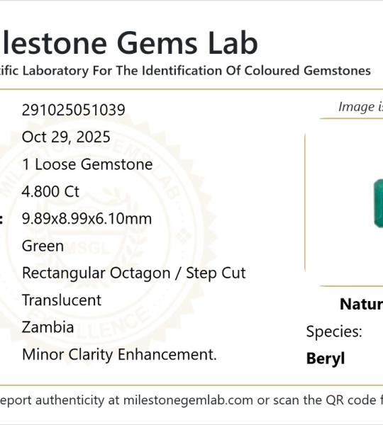 Natural Emerald 4.800 Ct